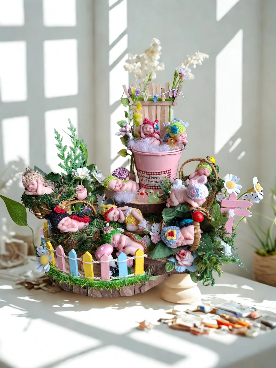 One of a kind miniature handmade baby doll by Anastasia